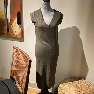 Madewell Olive Green B Neck T-Shirt Dress Size XS